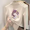 Camiseta Interior de Manga Larga de Terciopelo Zhongda Tongde para Niñas, Nueva Colección Otoño/Invierno 2026, Top con Cuello Semi-Alto Forrado de Polar
