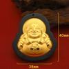 Colgante Buda masculino de jade tinta de Hotan con incrustaciones de oro jade oro Guanyin colgante de jade marca dragón suministro en vivo fabricantes suministro al por mayor