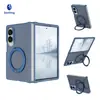 Capa de Celular Samsung Z Fold8 Ultra Transfronteiriça com Suporte Magnético Giratório, Capa Protetora Anti-Queda de TPU+PC com Toque de Pele
