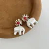 Pendientes de Ágata Roja con Tono Dorado, Modernos y Versátiles para Mujer, Sensación de Lujo Ligero, Pendientes con Aguja de Plata 925 con Sentido del Diseño