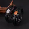 Pulsera de Cuero Multicapa Explosiones Transfronterizas de Amazon Joyería Vintage para Hombre Pulsera de Ojo de Tigre Hebilla Magnética de Acero Inoxidable