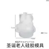 Poppy DIY Molde de Resina de Papá Noel Muñeco de Nieve Reno Campana Portavelas Florero Navideño Recipiente para Flores Molde de Silicona