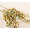 Orquídea Phalaenopsis Mini Artificial Transfronteriza de 3 Ramas, Accesorios para Fotografía, Decoración de Arreglo Floral para Bodas en Casa, Flor Artificial Falsa de Phalaenopsis