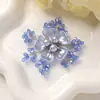Moda Coreana Luxo Leve Flor de Cristal e Pérola Flor de Arame de Cobre DIY Brincos de Flor Grampo de Cabelo Acessório de Cabelo Acessórios para Roupas