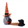 2022 Novo Halloween Transfronteiriço Pernas Longas Boneco Sem Rosto Anão Cartola de Abóbora Boneco Goblin de Natal Enfeites