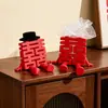 Adornos 3D de "Doble Felicidad" para bodas para crear un ambiente festivo en la habitación nupcial, decoraciones para el coche en la procesión de bodas, decoraciones de mesa y accesorios para fotos de sesiones de compromiso