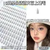 Cílios postiços transparentes para cílios superiores, 10 fileiras, pequenos, de chama única, haste transparente, segmentados, naturais, fotogênicos, simulação para iniciantes
