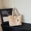 Bolsa de lona grande para mujer, nuevo estilo 2026, casual y a la moda, adecuada para la escuela, el trabajo y salidas en otoño