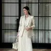 Ls Shuzhi 2026 Nova Coleção Inverno Antecipado, Roupa de Trabalho Leve e Sofisticada para Mulheres, Blazer Elegante e Versátil de Manga Longa 23005 #