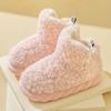 Pantuflas de Algodón de Caña Alta para Mujer, Invierno 2025, Talón Cerrado, Uso en Interiores del Hogar, Suela Gruesa, Antideslizantes, Forradas de Felpa, Cálidas, Zapatos de Felpa de Algodón para Uso en Exteriores