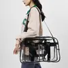 Bolso Cruzado Transparente de PVC Transfronterizo, Bolso de Mano Ligero de Gran Capacidad, Bolso de Viaje para Fitness Totalmente Transparente Impermeable de Moda y Personalizado