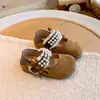 Mules fechadas estilo fada retrô para mulheres, adequadas para uso externo, mules baixas de verão 2026 para combinar com saias, chinelos Mary Jane