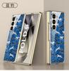 Adecuado para Samsung Z Fold6 Funda para Teléfono Móvil Pantalla Plegable Vidrio Funda Pintada Sexta Generación Carcasa Galvanizada Película Anticaídas Ultra Delgada Moda