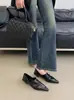 Zapatos Planos de Tacón Bajo con Punta Aguda Estilo Francés Otoño 2026, Zapatos de Mujer Elegantes y Versátiles con Apariencia de Tacón Alto