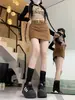 2025 Nuevo Estilo Otoño Diseño Estilo Sexy Americano, Gama Alta, Versátil Falda de Cadera de Cintura Alta, Falda Línea A para Mujer