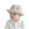 Sombrero para bebé para primavera y verano, sombrero de paja, sombrero de jazz elegante y sencillo para niños y niñas, versión coreana, adecuado para salir, sombrero de sol transpirable
