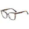 Moda Retro de Moda Montura Ojo de Gato Celebridad de Internet Montura Grande Gafas Anti Luz Azul Nuevo Color Bloqueo Montura de Gafas Gafas sin Graduación