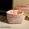 Cesta de Armazenamento de Cabeceira para Dormitório Dopamine, Cesto de Armazenamento Fofo de Tecido de Alto Valor, Cesta Organizadora de Cosméticos