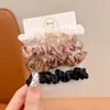 Scrunchie dulce y elegante para mujer, liga para coleta dopamina con borde de encaje, accesorio para el cabello