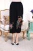 Moda Verano 2026 Ropa para Mujeres de Mediana Edad y Mayores, Elegantes Pantalones Bordados de Algodón y Lino Estilo Madre Étnico con Pavo Real