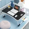 Escritorio de Computadora Plegable, Mesa Plegable para Ventana, Escritorio para Estudiante Junto a la Cama en Dormitorio, Móvil para Recámara, Antideslizante, Portavasos, Plegable