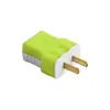 Enchufe de Alimentación Plano de Pines LED Cableado Verde Tipo T Cobre Monofásico de Dos Polos Conectado Cobre Fijo Revestido Anticaída