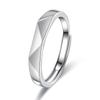 Anillos Rombo Modernos y Sencillos Estudiante Tendencia Hombres y Mujeres, Anillos de Pareja Rombo Blanco y Negro Creativos y Personalizados Venta al por Mayor