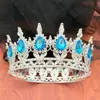 Corona de Tiara de Aleación Barroca Transfronteriza Europea y Americana 16 Gotas de Agua Flor Corona Redonda Completa Adornos para Decoración de Pasteles