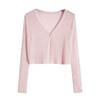 Suéter Da Lang Suéter de Tricô Feminino Fino Primavera e Verão Fino Microtransparente Manga Longa Xale Externo Cardigã Camisa Feminina Protetora do Sol