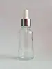 Botella cuentagotas de goma transparente 10 ml botella vacía 30 ml botella pequeña de vidrio para muestras botella de esencia botella secundaria para cosméticos de esencia