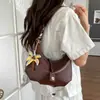 Bolso de Hombro Estilo Dumpling Modelo Nuevo 2026 Bolso Cruzado de Verano para Mujer Gran Capacidad Casual Color Sólido Superficie Suave Bolso de Hombro Versátil