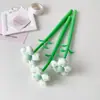 Temporada de regreso a clases flor de tela personaje de dibujos animados bolígrafo de gel para escribir, bolígrafo de girasol creativo para estudiante, bolígrafo de regalo