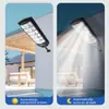 Lámpara de Calle Exterior Alimentada por Energía Solar con Sensor de Movimiento, Iluminación LED para Uso Doméstico, Se Enciende Automáticamente al Anochecer, Lámpara de Calle Solar