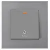 Interruptor de Timbre Doméstico Tipo 86 Oculto Marca Zan Botón de Restablecimiento Automático Panel de Interruptor de Timbre Eléctrico Ding Dong