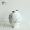 Vaso de Flores de Cerâmica Grossa Estilo Silencioso com Flores Secas Estilo Zen Vaso Medieval Pote de Cerâmica Artesanal Ornamentos Decorativos Japoneses de Cerâmica