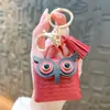 Llavero Billetera de Cuero Transfronteriza, Exquisito y Lindo Accesorio de Espejo Pequeño con Forma de Flor, Colgante para Bolsa de Auriculares, Venta al por Mayor de Comercio Exterior