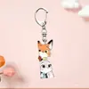 Zootopia-Tema Vestido de Casamento da Judy Chaveiro Pingente Plano de Acrílico Mochila de Estudante Ornamento de Desenho Animado