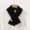 Bufanda Cruzada 100% Lana Pura para Mujer Otoño/Invierno de Gama Alta Calentador de Cuello Versátil Cuellera Persona Perezosa Elegante Venta Directa de Fábrica
