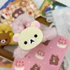 Novo Clipe de Cabelo de Pelúcia Macio Dupla Face de Urso Desenho Animado Fofo para a Parte de Trás da Cabeça, Grampo de Cabelo Tipo Pinça de Tubarão Acessório de Cabeça