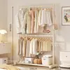 Arara de Roupas de Camada Dupla, Cabideiro, Cabides, Arara de Roupas Simples para Quarto de Casa, Economizador de Espaço, Varal de Roupas