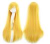 80cm Peruca Universal Longa Lisa Anime Colorida Feminina Cosplay Natal Performance Cabelo de Seda de Alta Temperatura Touca Completa