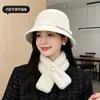 Chapéu de Pescador Estilo Chanel para Mulheres, Lã para Primavera e Outono, Estilo Francês Hepburn, Chapéu Bucket Quente, Elegante e Estiloso para Mulheres