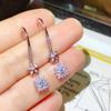 Pendientes de Flor Fresca Estilo Coreano Cao Shi Pendientes Sencillos Elegantes de Circonita Versátiles Pendientes de Regalo de Cumpleaños