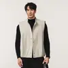 Otoño 2026 Nuevo Chaleco de Cuello Alto Retro Americano para Hombre Holgado Casual Sin Mangas Chaleco Prendas de Abrigo Superior Tendencia