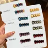 Paleta de Cores de Deus Gato Olho Estilo Francês Unhas Usáveis Feitas à Mão para o Verão, Visual de Luxo, Efeito Iluminador Arte de Unhas Usável