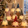 Decoración Navideña Adornos de Gnomo Brillantes Enano sin Rostro Adornos Creativos Ventana del Hogar Festivo Navidad