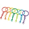 Accesorios para Joyería DIY Llavero Cadena de Cuatro Secciones Broche de Langosta Anillo Abierto Gancho para Muñeca de Juguete Llavero al Por Mayor