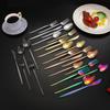 Cuchara de café de mesa sencilla estilo ins de acero inoxidable 304, cuchillo y tenedor para comida occidental, cuchara espejo, cuchillo y tenedor, juego de vajilla al por mayor