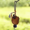 Campanillas de Viento de Cáscara de Fruta Natural, Llaveros Tejidos a Mano, Colgantes para Teléfono Móvil, Regalos Creativos para Amigos, Pequeños Colgantes Decorativos