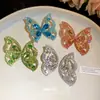 Brincos de Tarraxa Redondos, Gota d'Água e Asa com Cravação de Diamantes em Prata, Venda Quente Europeia e Americana, Brincos da Moda para o Dia a Dia, Ornamentos de Orelha com Design Niche para Mulheres